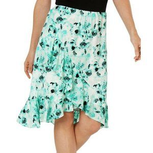 Kasper 8 Sea Glass Watercolor Tulip Skirt NWT AQ19